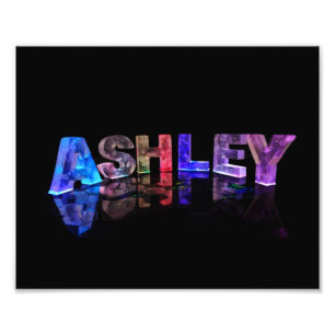 Impression Photo L'Ashley nommé dans les lumières 3D