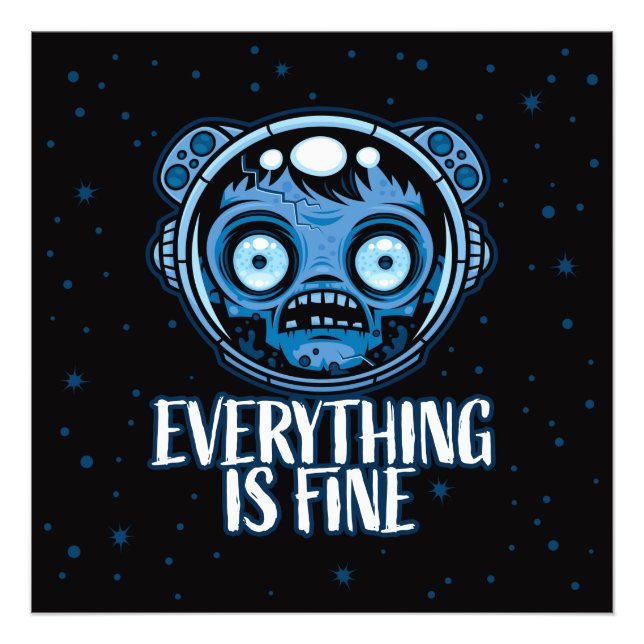 Impression Photo L'astronaute zombie va bien (Devant)