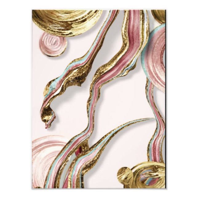 Impression Photo L'aube sur la mer de marbre Rose (Devant)