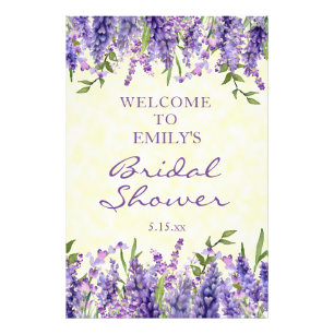 Impression Photo Lavande Violette Florale Jaune Baby Shower 