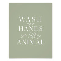 Lavez-vous les mains, saleté animal
