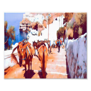Impression Photo ldp SANTORINI - Sentier des ânes - Fira -