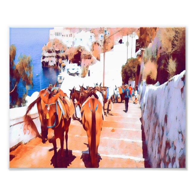 Impression Photo ldp SANTORINI - Sentier des ânes - Fira - (Devant)