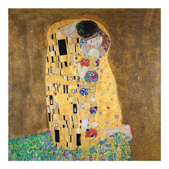 Impression Photo Le baiser de Gustav Klimt (Devant)