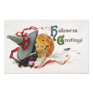 Impression Photo Le baiser de la sorcière : Jack-o'-lantern à Hallo