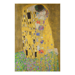 Impression Photo Le Baiser, Peinture à l'huile Art Nouveau, Gustav