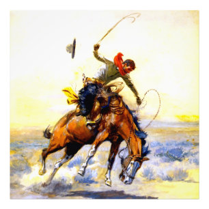 Impression Photo "Le Bucker" Western Art de Charles M Russell