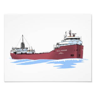 Impression Photo Le cargo Charles L. des Grands Lacs. Hutchinson