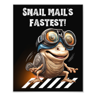 Impression Photo Le courrier d'escargot le plus rapide