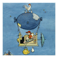 « Le dirigeable » par W Heath Robinson