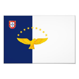 Impression Photo Le drapeau des Açores