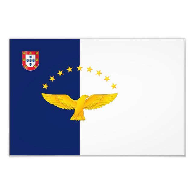 Impression Photo Le drapeau des Açores (Devant)