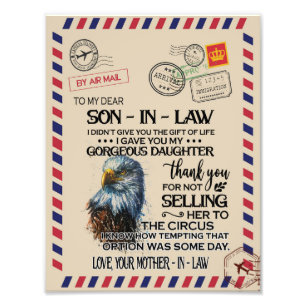 Impression Photo Le gendre  À Mon Cher Beau-Fils De Mère