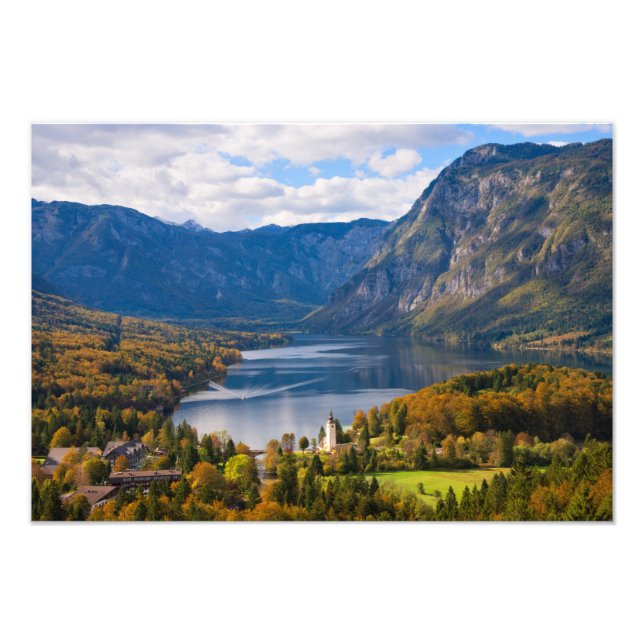 Impression Photo Le lac Bohinj en Slovénie en automne (Devant)