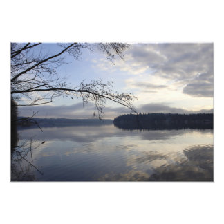 Impression Photo Le lac de Sammamish par une journée d'hiver.