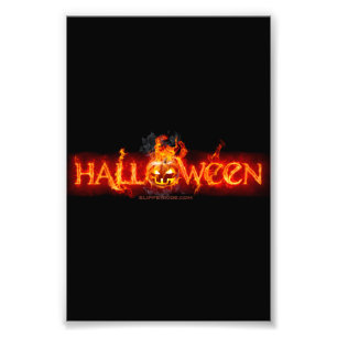 Impression Photo Le lettrage de SlipperyJoe's Halloween massif et e