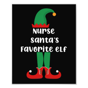 Impression Photo Le lutin préféré de l'infirmière du Père Noël Infi