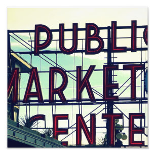 Impression Photo Le marché Pike Place de Seattle