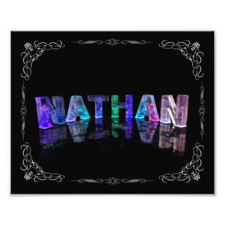 Impression Photo Le nom Nathan - Nom en lumières (Photographie