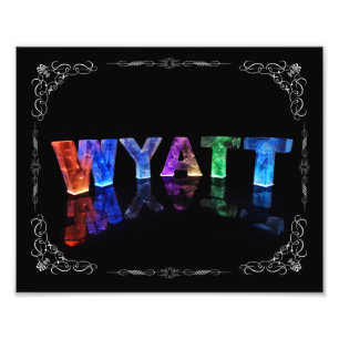 Impression Photo Le nom Wyatt - Nom en lumières (Photographie)