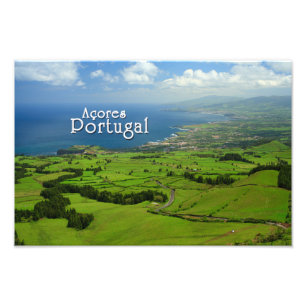 Impression Photo Le paysage vert de Sao Miguel