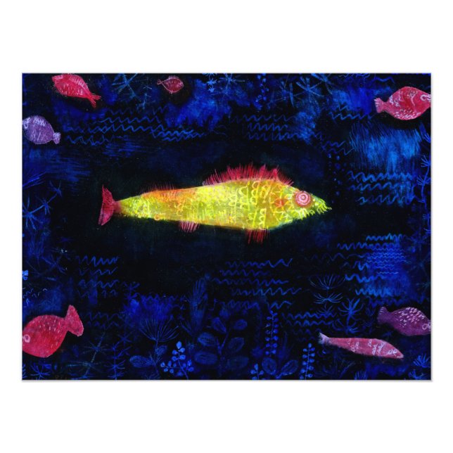 Impression Photo Le poisson rouge par Paul Klee (Devant)