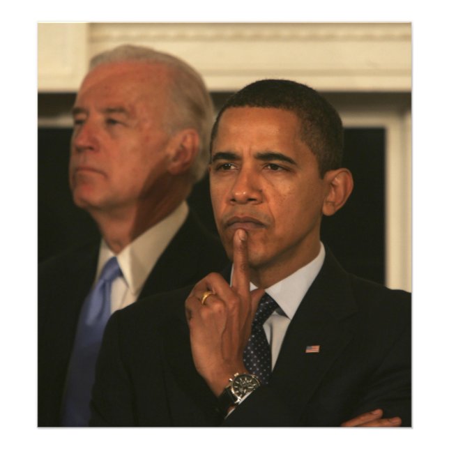 Impression Photo Le président Barack Obama et le vice-président (Devant)
