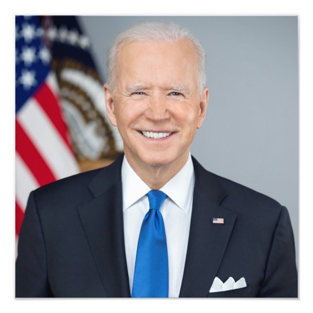 Impression Photo Le président Joe Biden Portrait de la Maison Blanc (Devant)