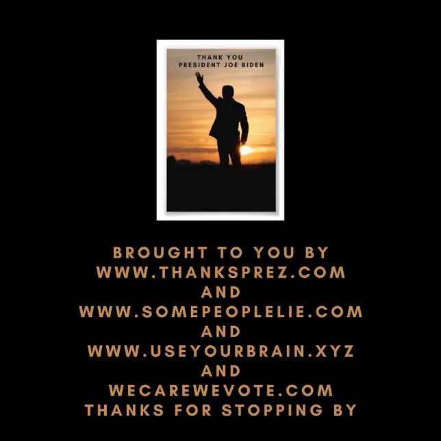 Impression Photo Le président Merci Joe Biden (Créateur téléchargé)