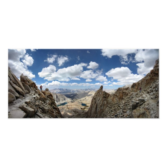 Impression Photo Le sentier du mont Whitney au-dessus des lacs Hitc (Devant)