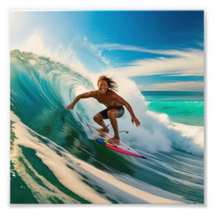 Impression Photo Le surf d'une mer américaine