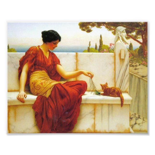 Impression Photo Le taquinage de John William Godward (Devant)