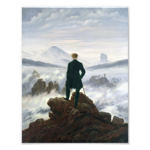 Impression Photo Le vagabond au-dessus de la mer du brouillard