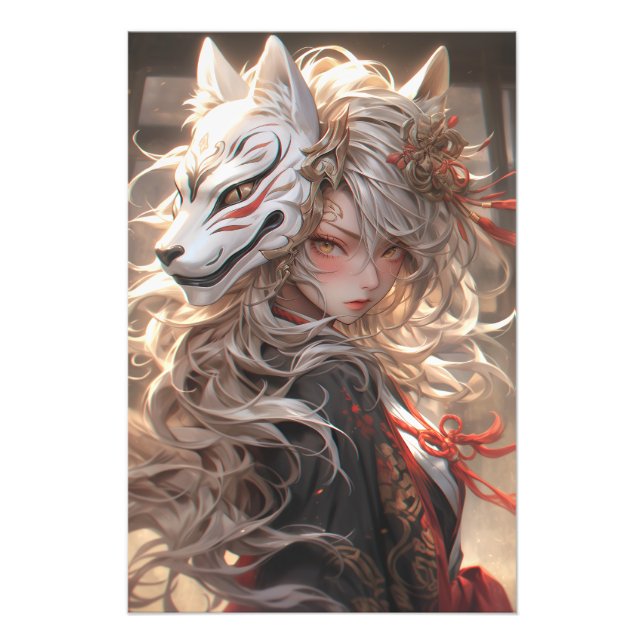 Impression Photo Le Vow silencieux de Kitsune | Japonais Fox Samura (Devant)