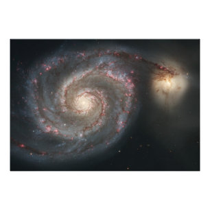 Impression Photo Le Whirlpool Galaxy M51 & Companion dans l'espace