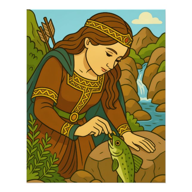 Impression Photo Légende de Mathilde et truite d'Orval, Belgique (Devant)