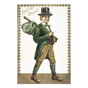 Impression Photo Leprechaun Shamrock Hobo Bindle