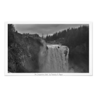 "Les chutes Snoqualmie" Noir et blanc