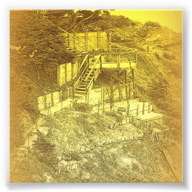 Impression Photo Les Escaliers De La Maison Du Dollar (Devant)