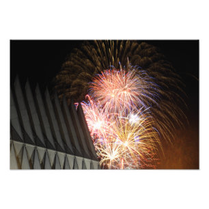 Impression Photo Les feux d'artifice éclatent