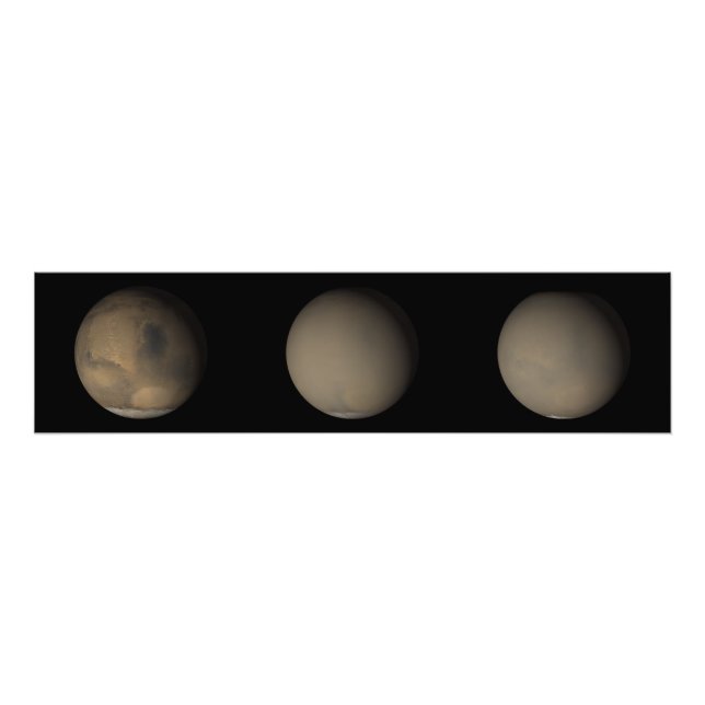Impression Photo Les grandes tempêtes de poussière de 2001 sur Mars (Devant)