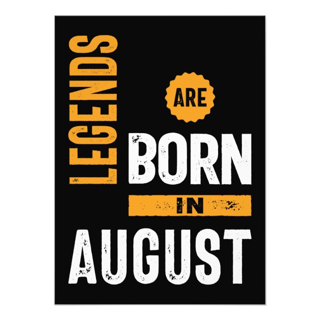 Impression Photo Les Légendes Sont Nées En Août (Devant)