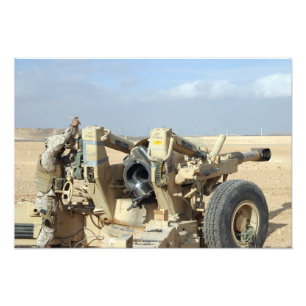 Impression Photo Les Marines américains se préparent à tirer un obu