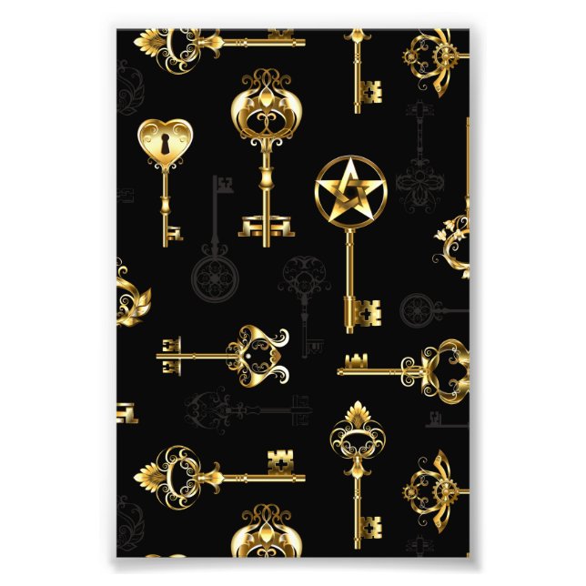 Impression Photo Les Patters de Seamless avec Golden Keys (Devant)