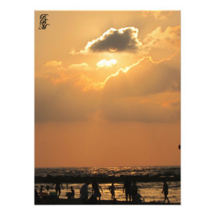 Impression Photo Les silhouettes sur la plage