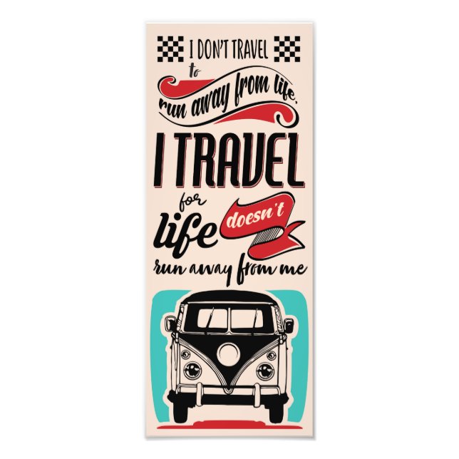 Impression Photo Lettering Kombi Travel (Devant)