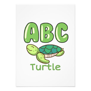 Impression Photo LETTRE CLÉ TORTUT Lover Alphabet ABC Tortue