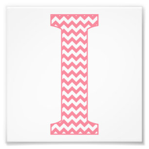 Impression Photo LETTRE I MONogramme PLEIN PESÉ Pink