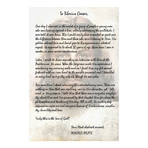 Impression Photo Lettre Pilate à César décrivant Jésus-Christ