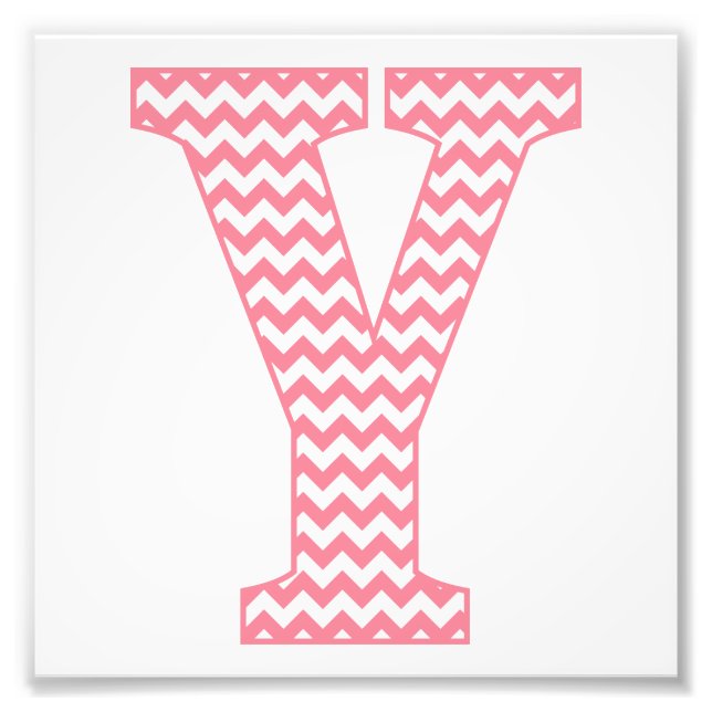 Impression Photo LETTRE Y MONogramme Pink PLEIN CLASSIQUE (Devant)